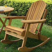 Bowland Garden Patio Adirondack Rocking Chair