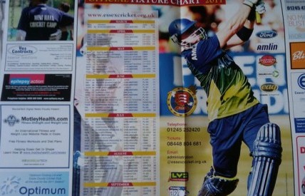 Essex County Cricket 2011 Fixture List is Out