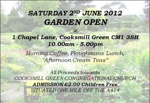 Open Garden at Cooksmill Green on 2nd June 2012