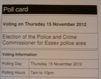 Essex Police Poll Card