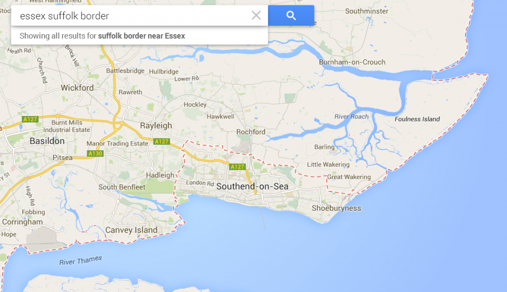 Southend dropped out of Essex - Google Maps